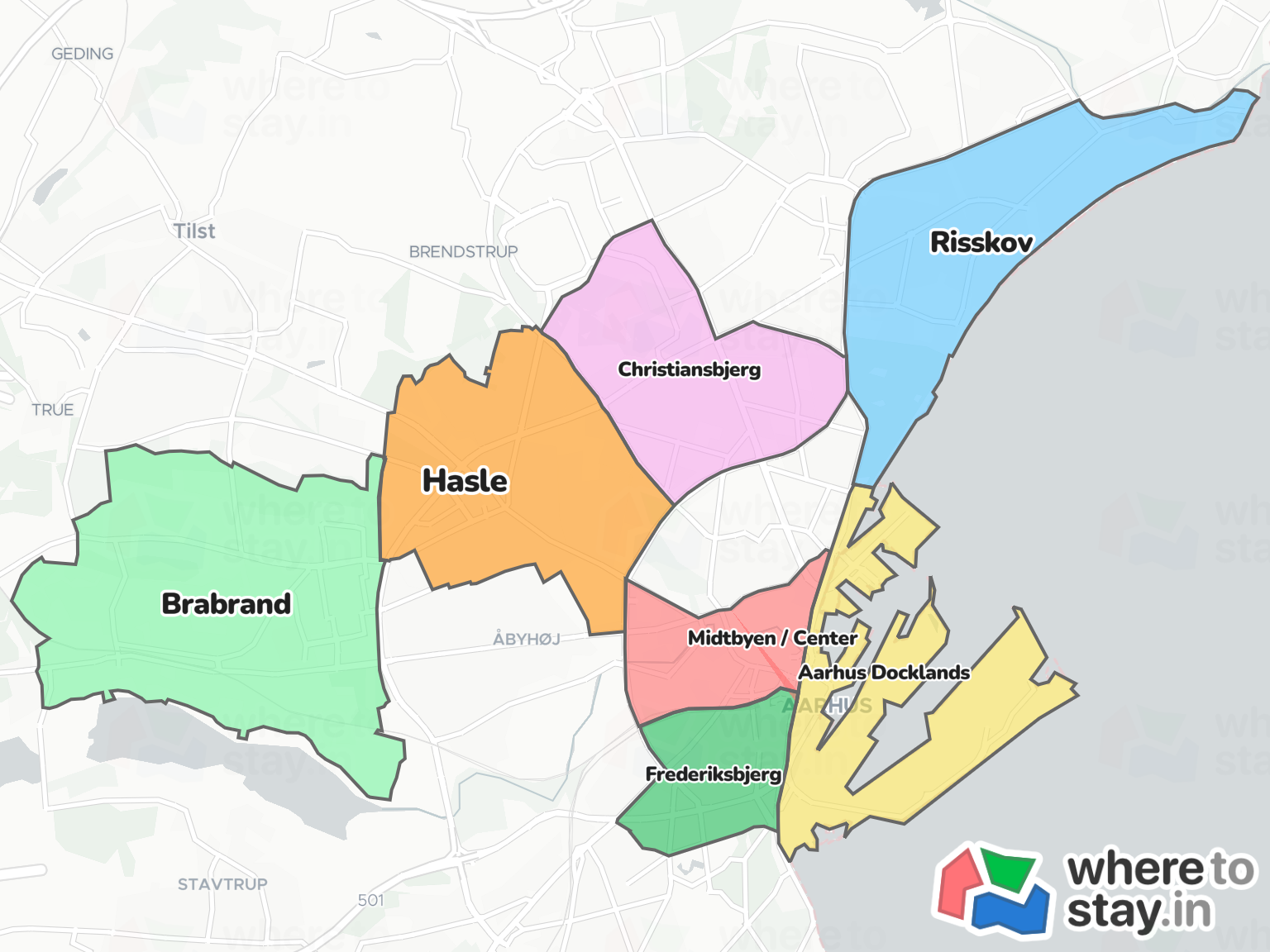 Aarhus Neighborhood Map