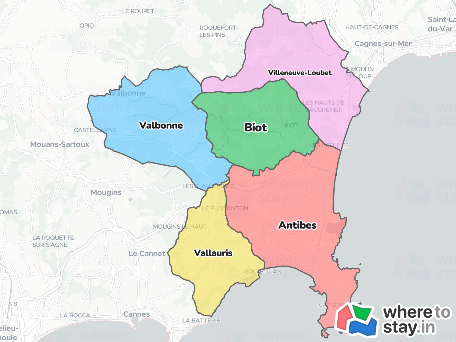 Antibes Neighborhood Map