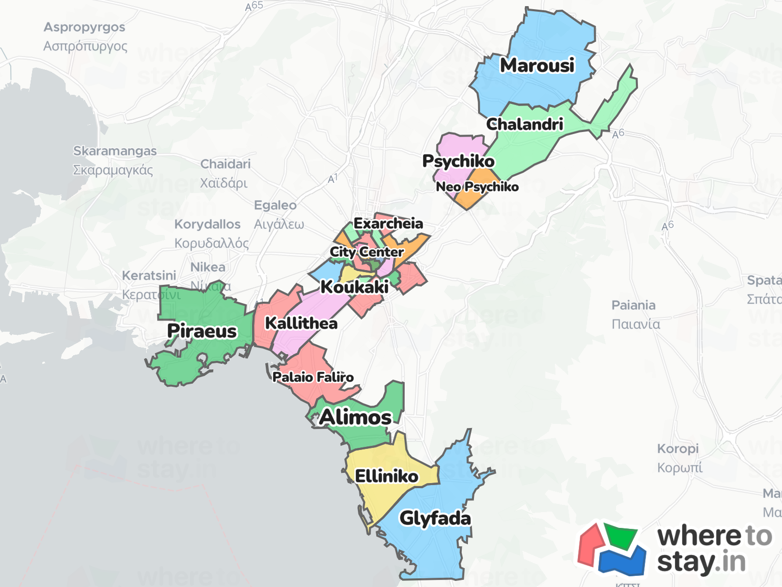 Athens Neighborhood Map