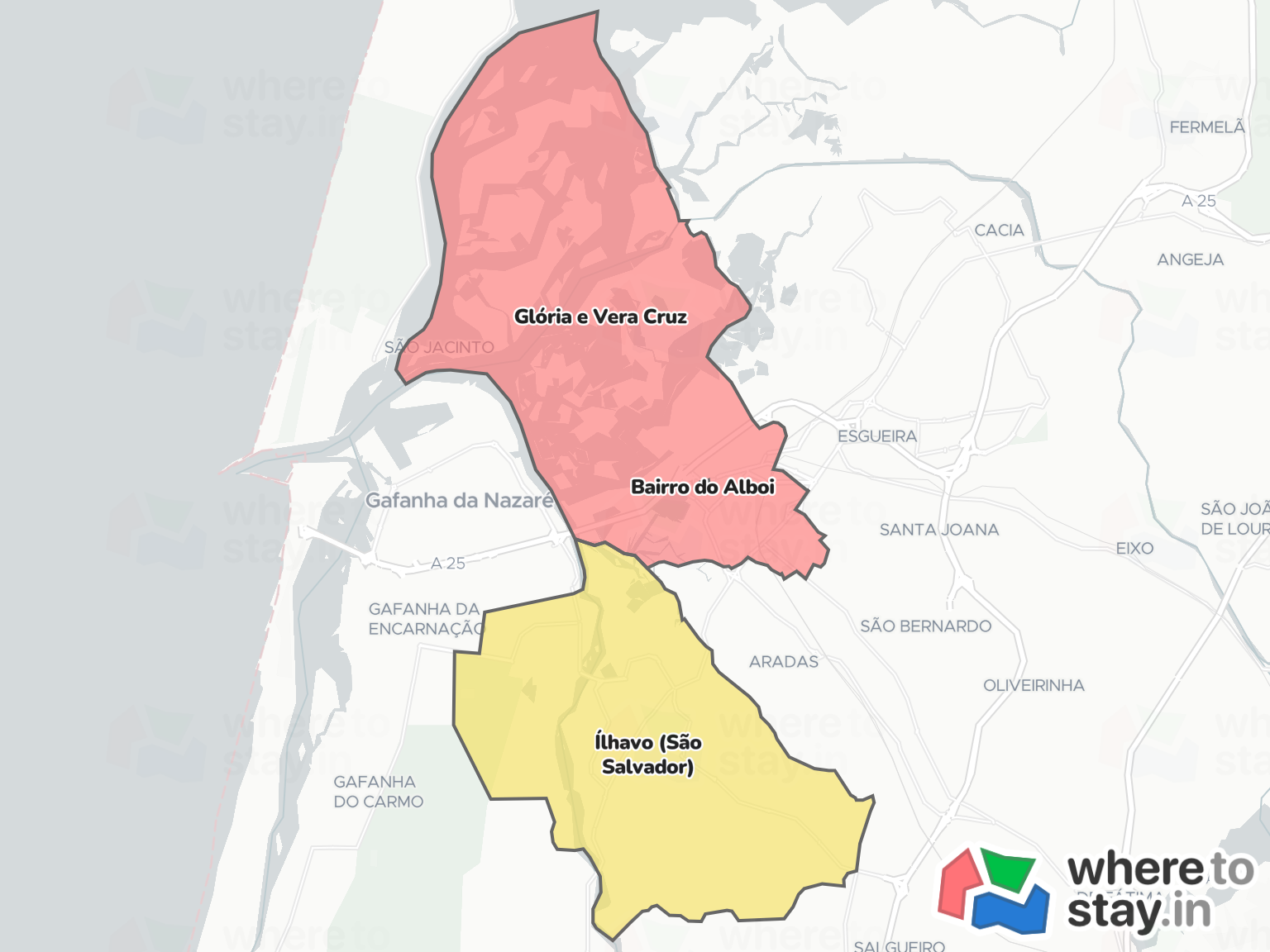 Aveiro Neighborhood Map