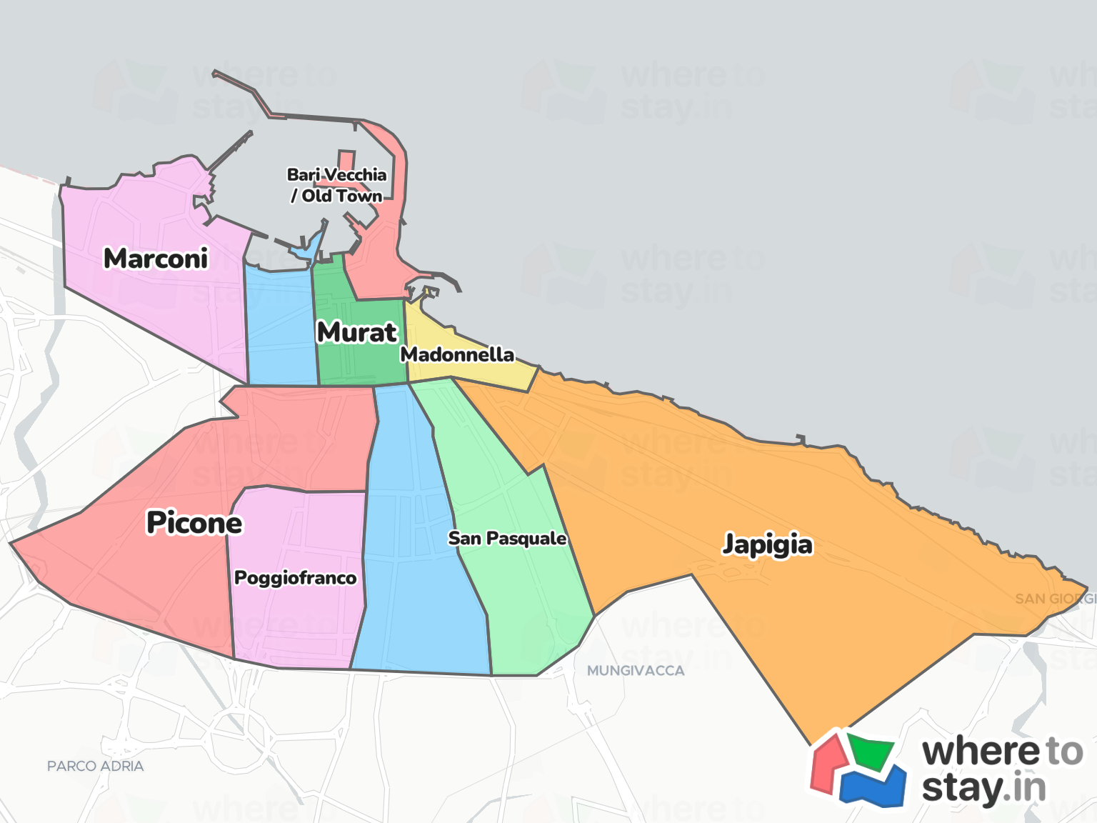 Bari Neighborhood Map