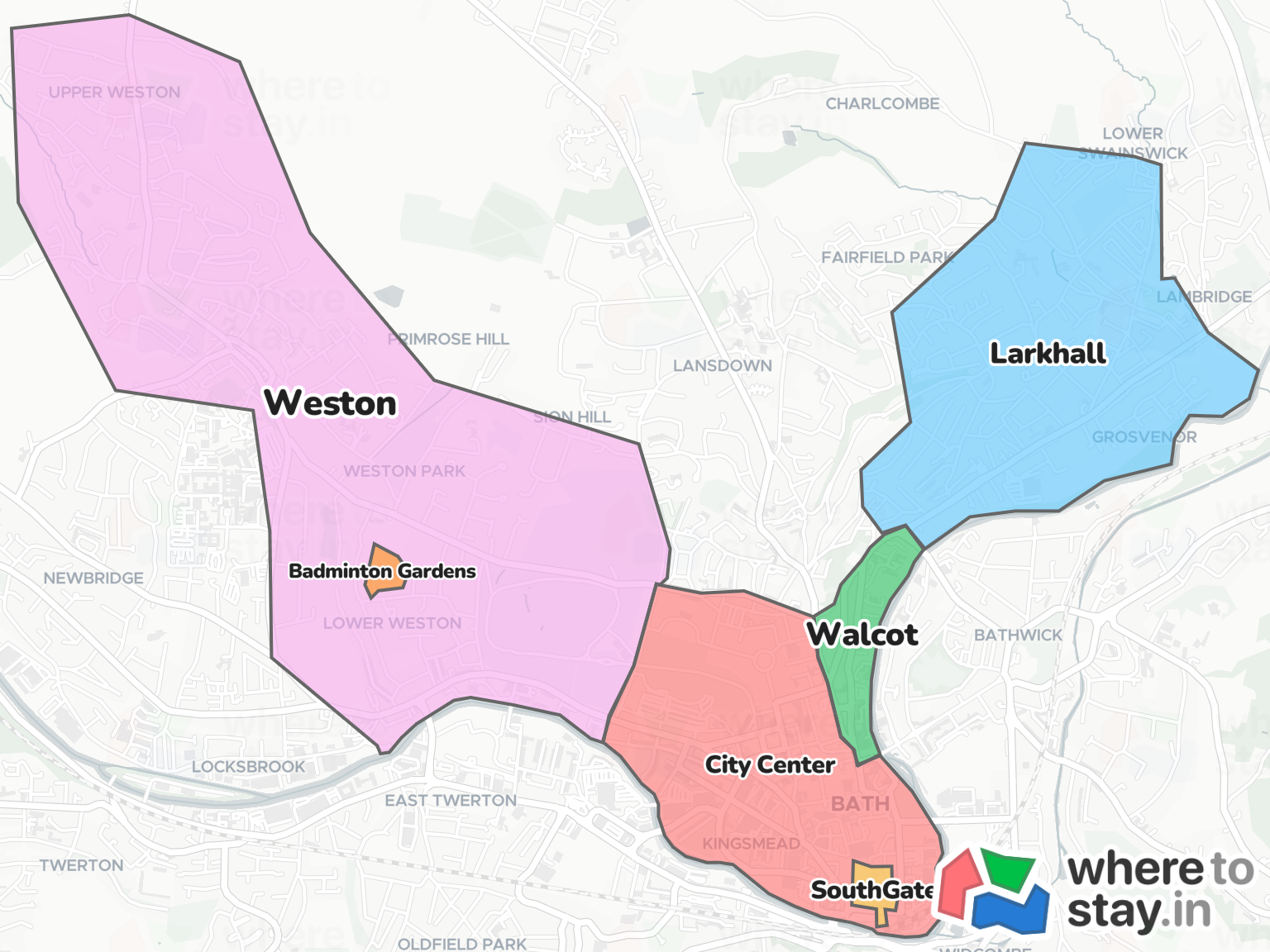 Bath Neighborhood Map