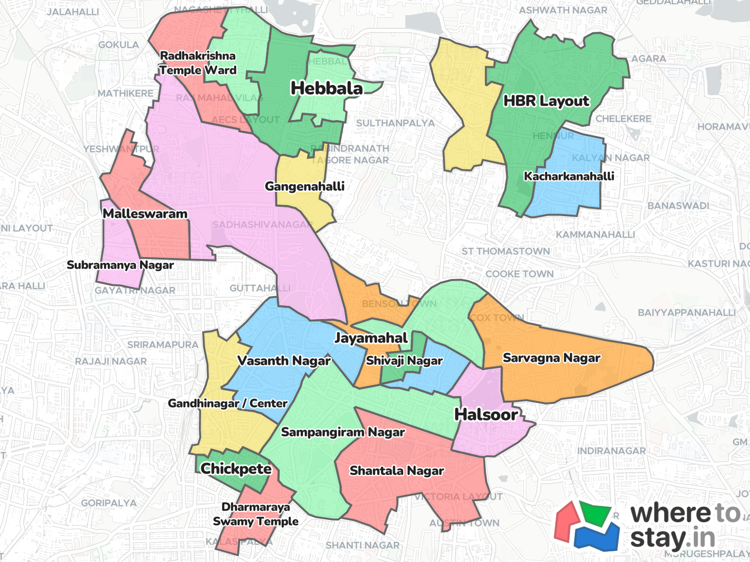 Bengaluru Neighborhood Map