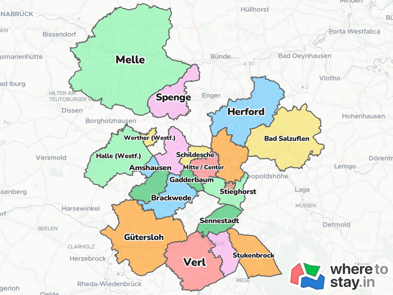 Bielefeld Neighborhood Map