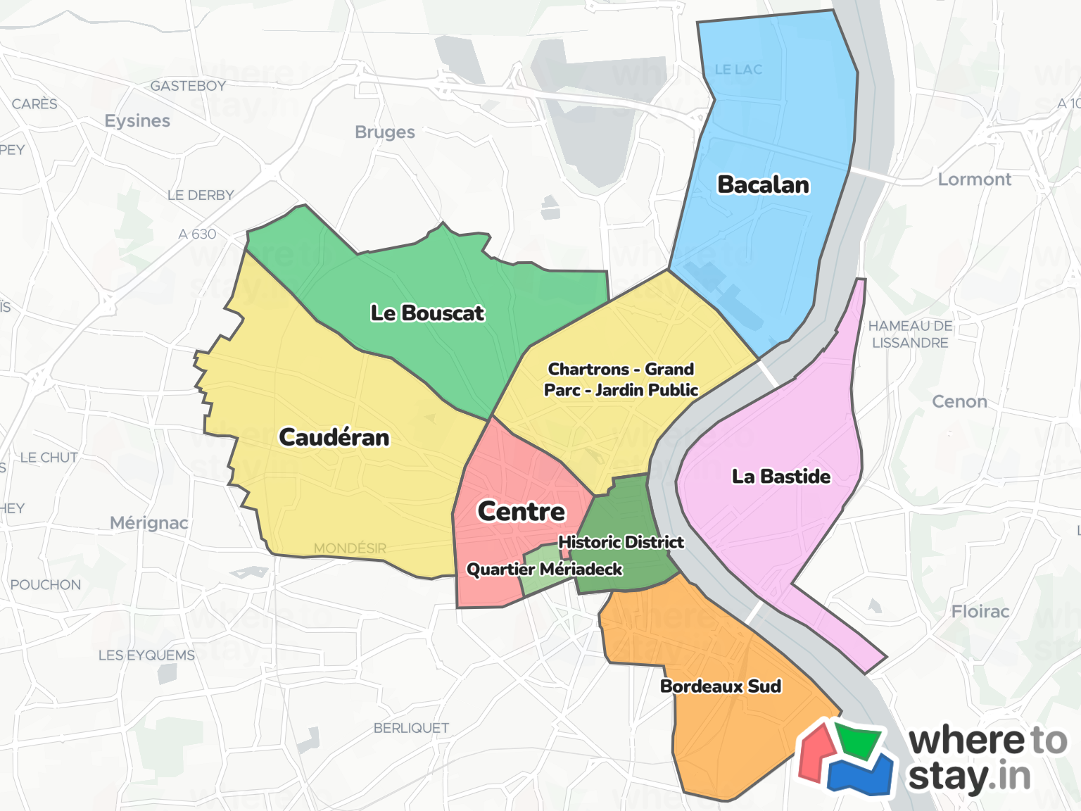 Bordeaux Neighborhood Map