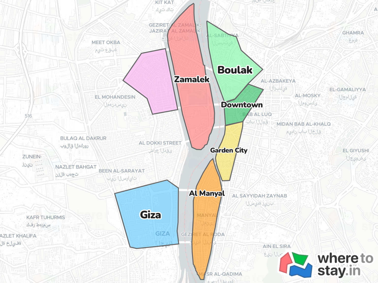 Cairo Neighborhood Map