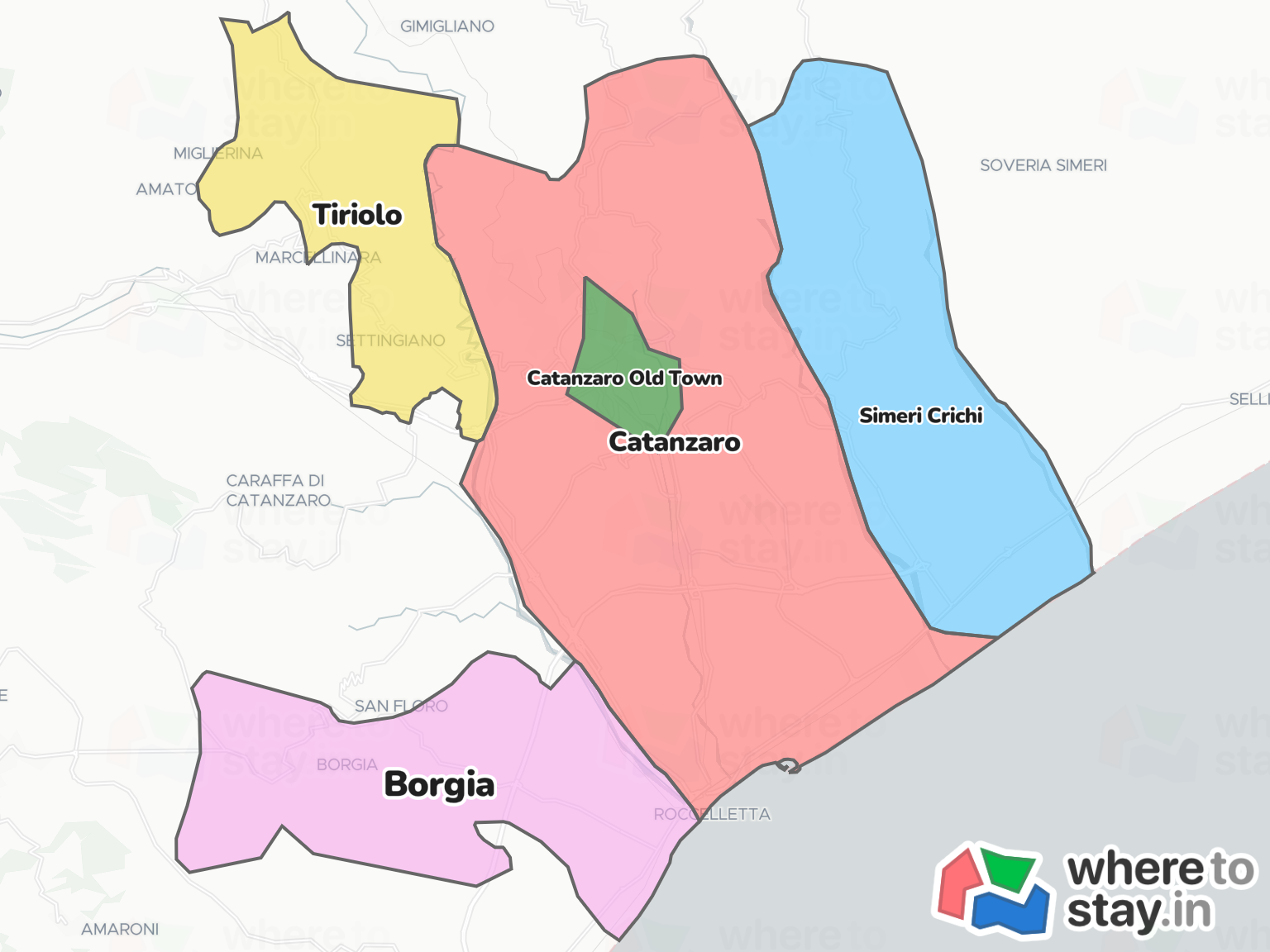 Catanzaro Neighborhood Map
