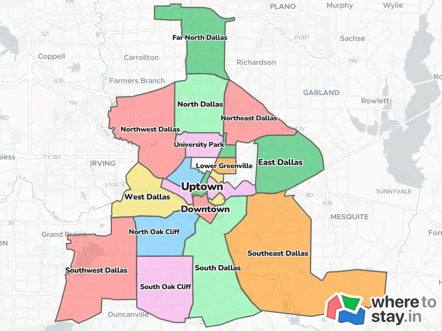 Dallas Neighborhood Map