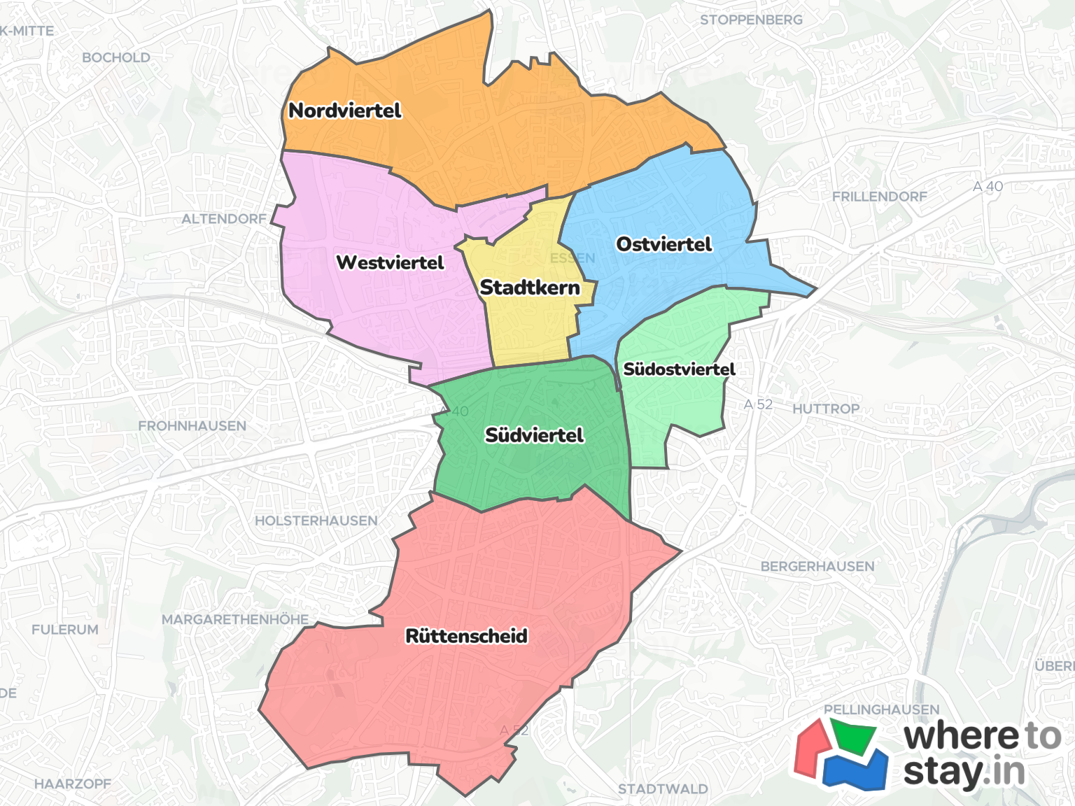 Essen Neighborhood Map