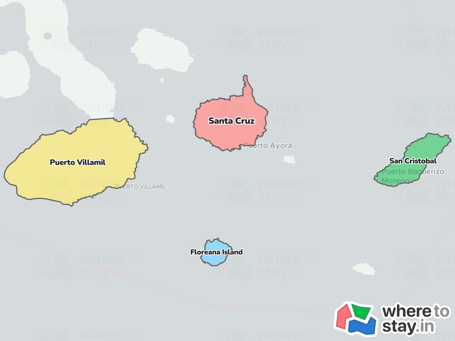 Galapagos Islands Neighborhood Map