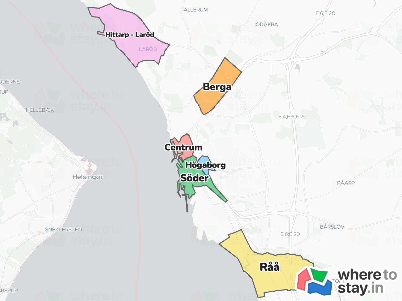 Helsingborg Neighborhood Map