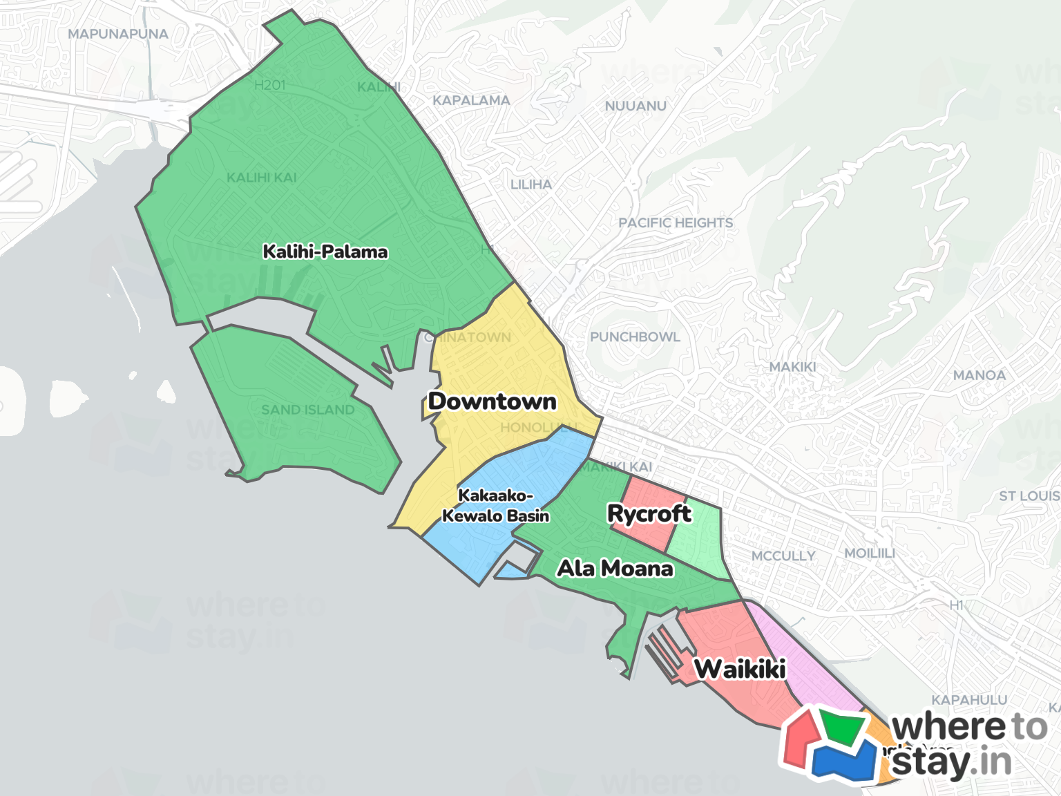 Honolulu Neighborhood Map