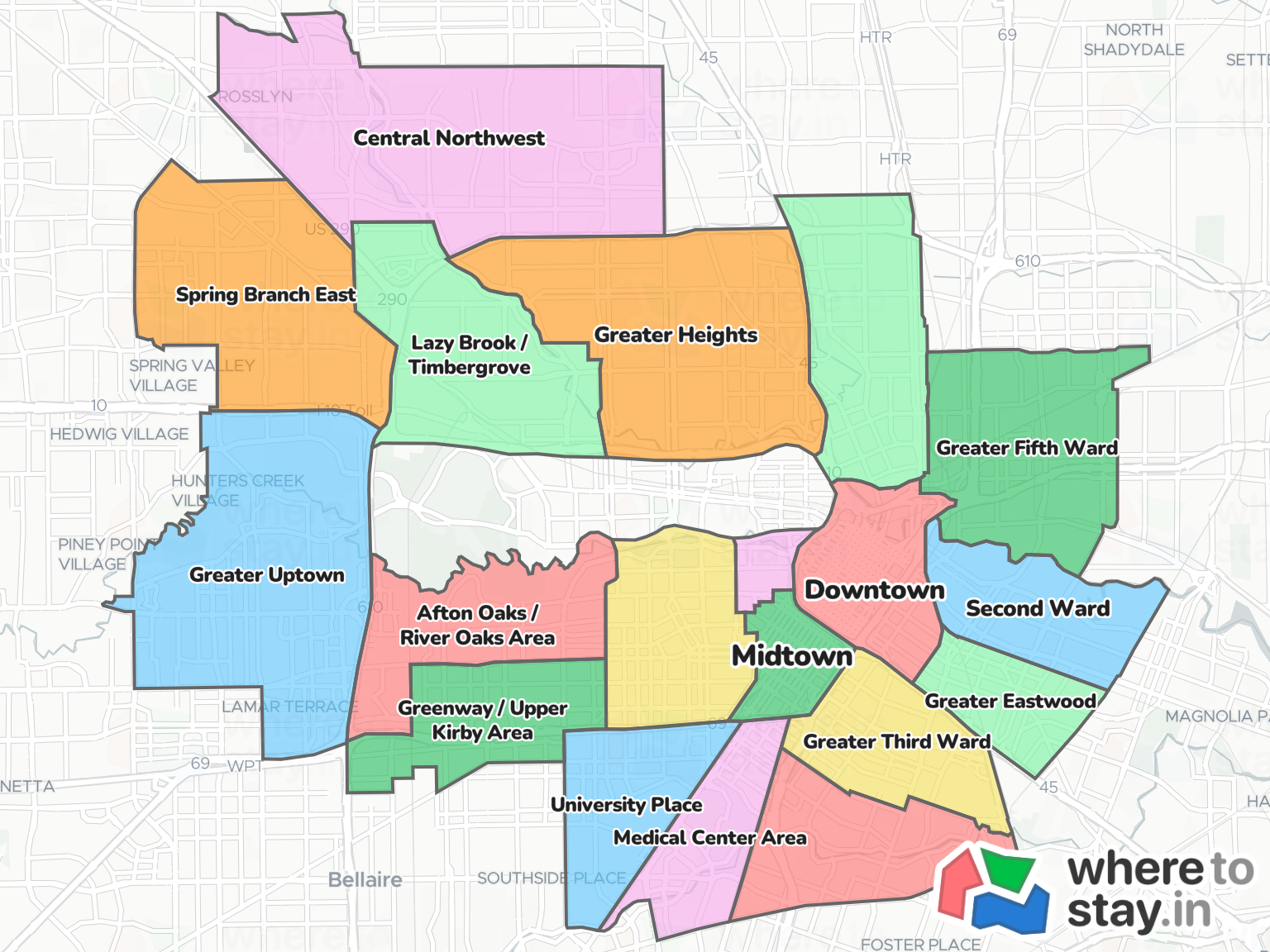 Houston Neighborhood Map