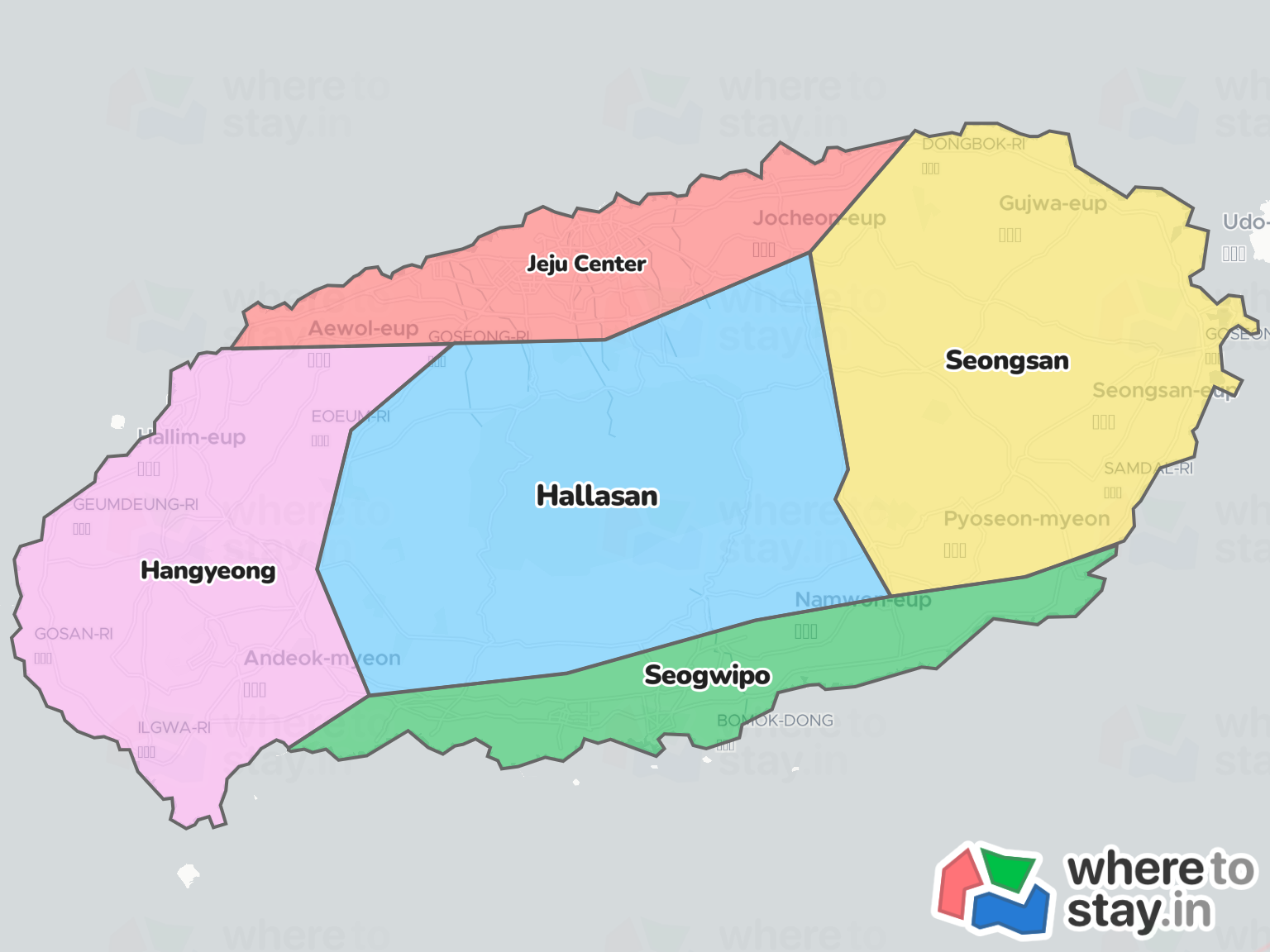 Jeju Island Neighborhood Map