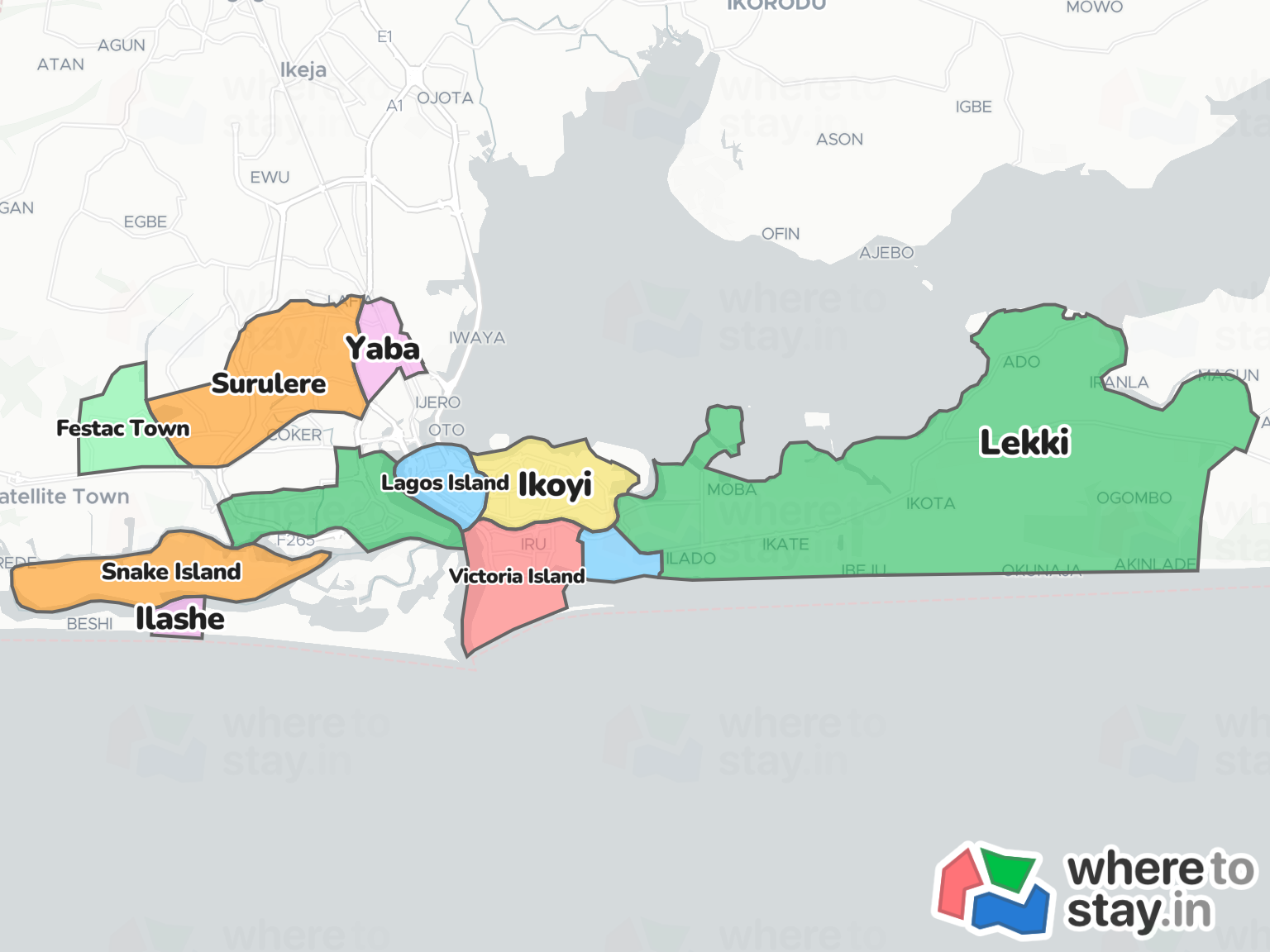 Lagos Neighborhood Map