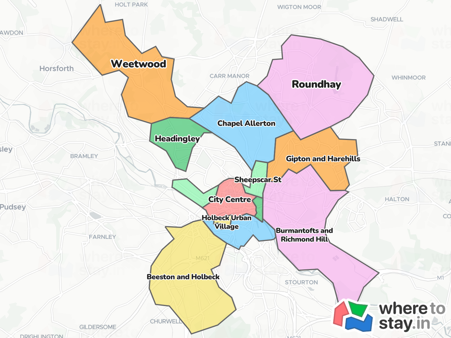 Leeds Neighborhood Map