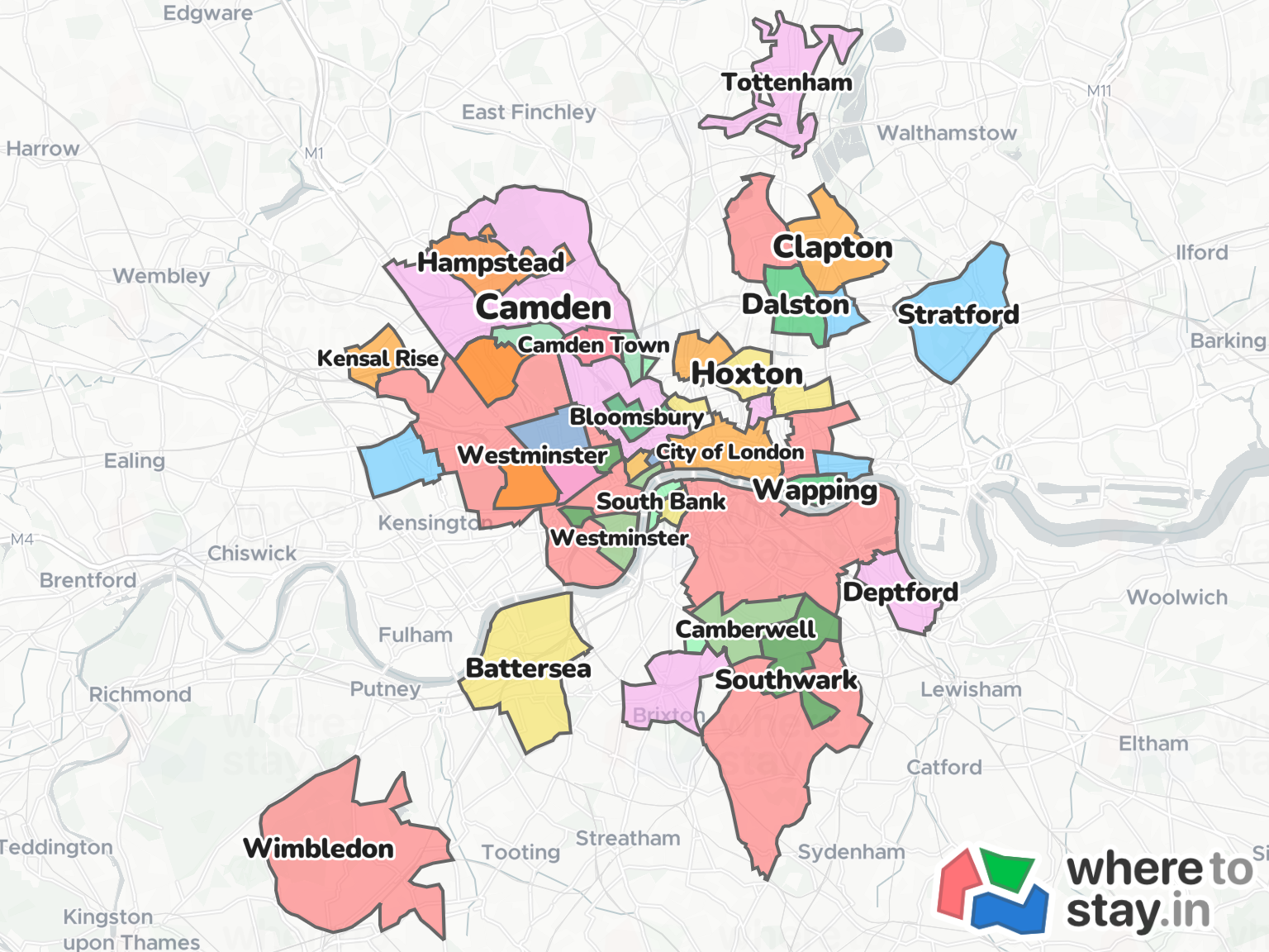 London Neighborhood Map