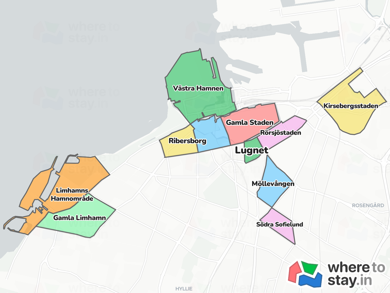 Malmö Neighborhood Map