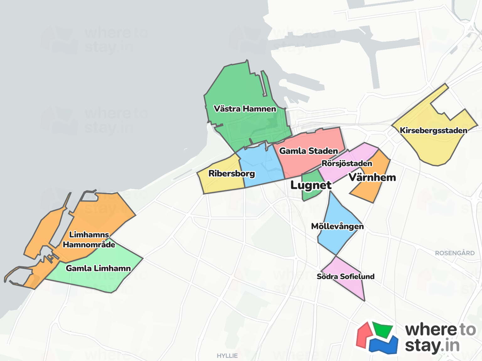 Malmö Neighborhood Map