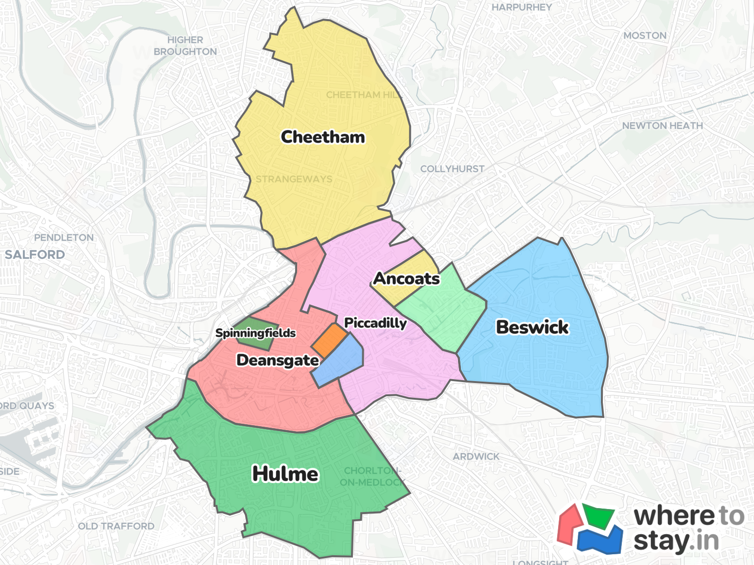 Manchester Neighborhood Map