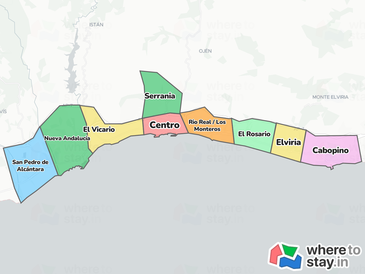 Marbella Neighborhood Map