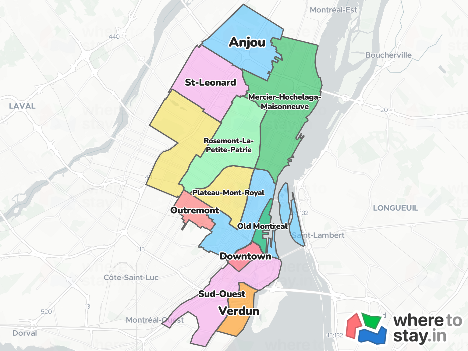 Montreal Neighborhood Map