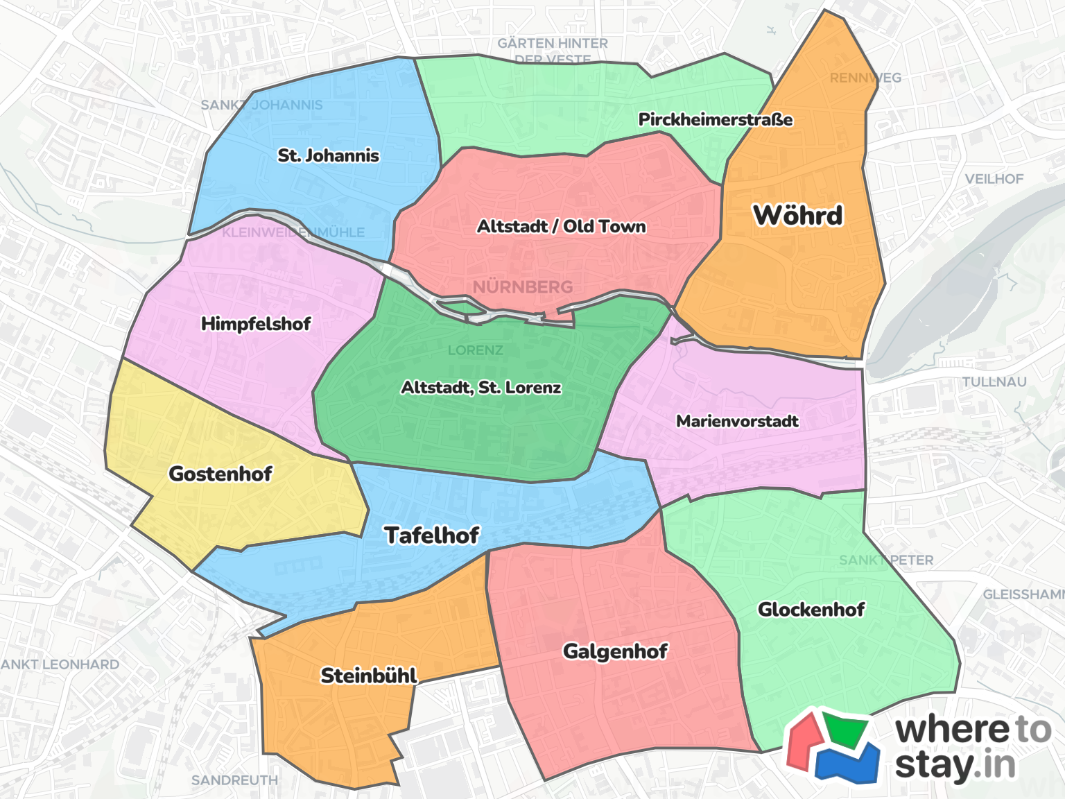 Nuremberg Neighborhood Map