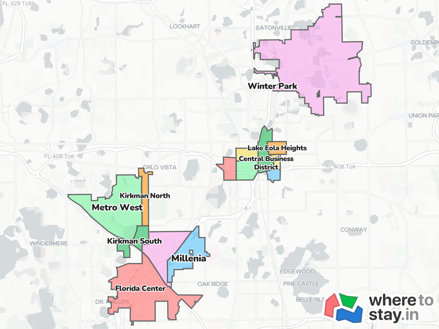 Orlando Neighborhood Map