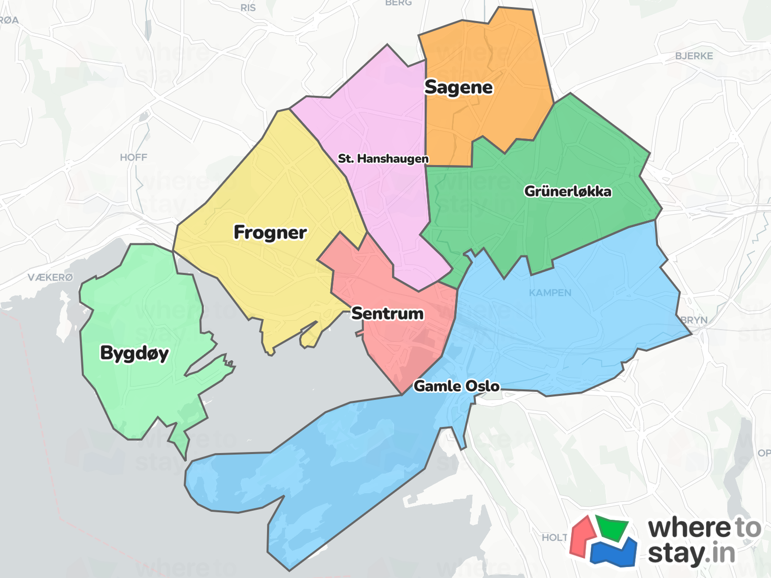 Oslo Neighborhood Map