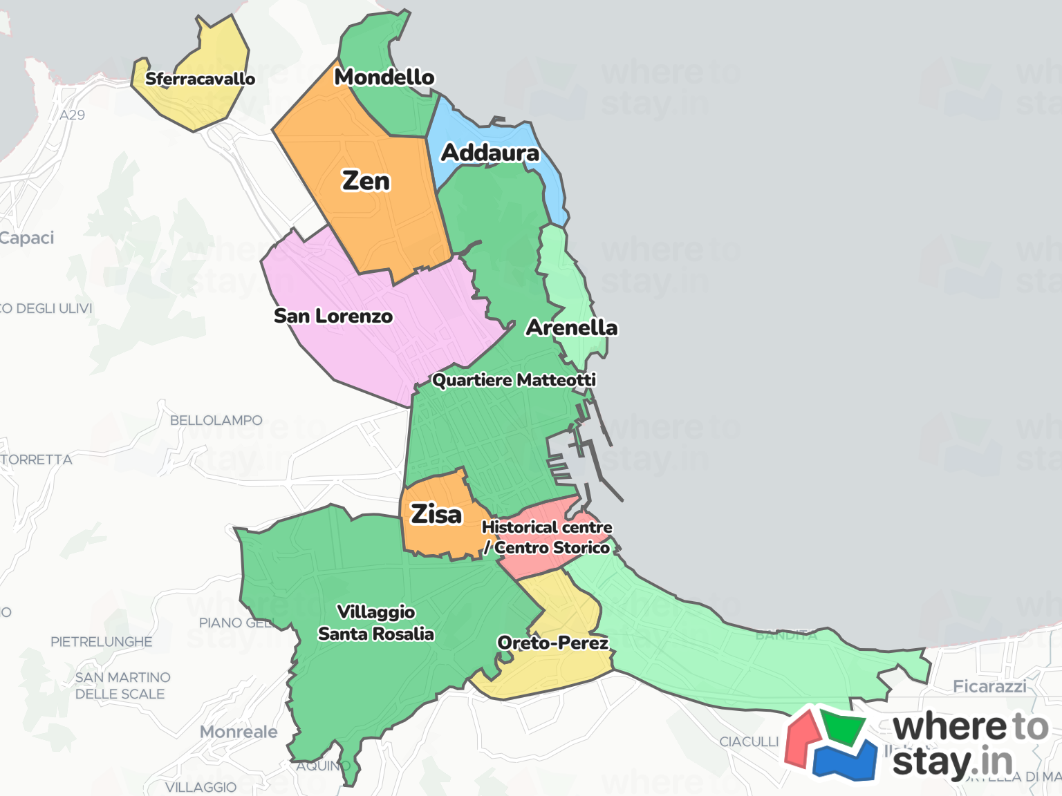 Palermo Neighborhood Map