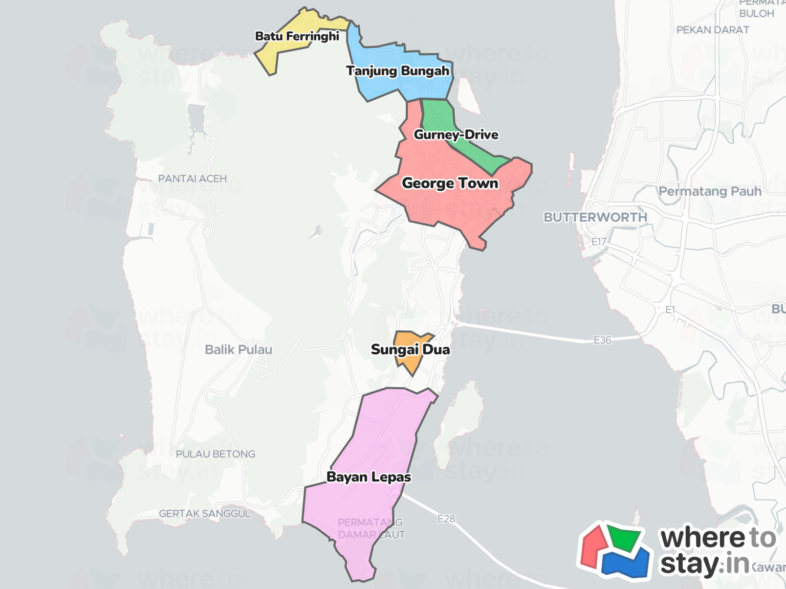 Penang Neighborhood Map