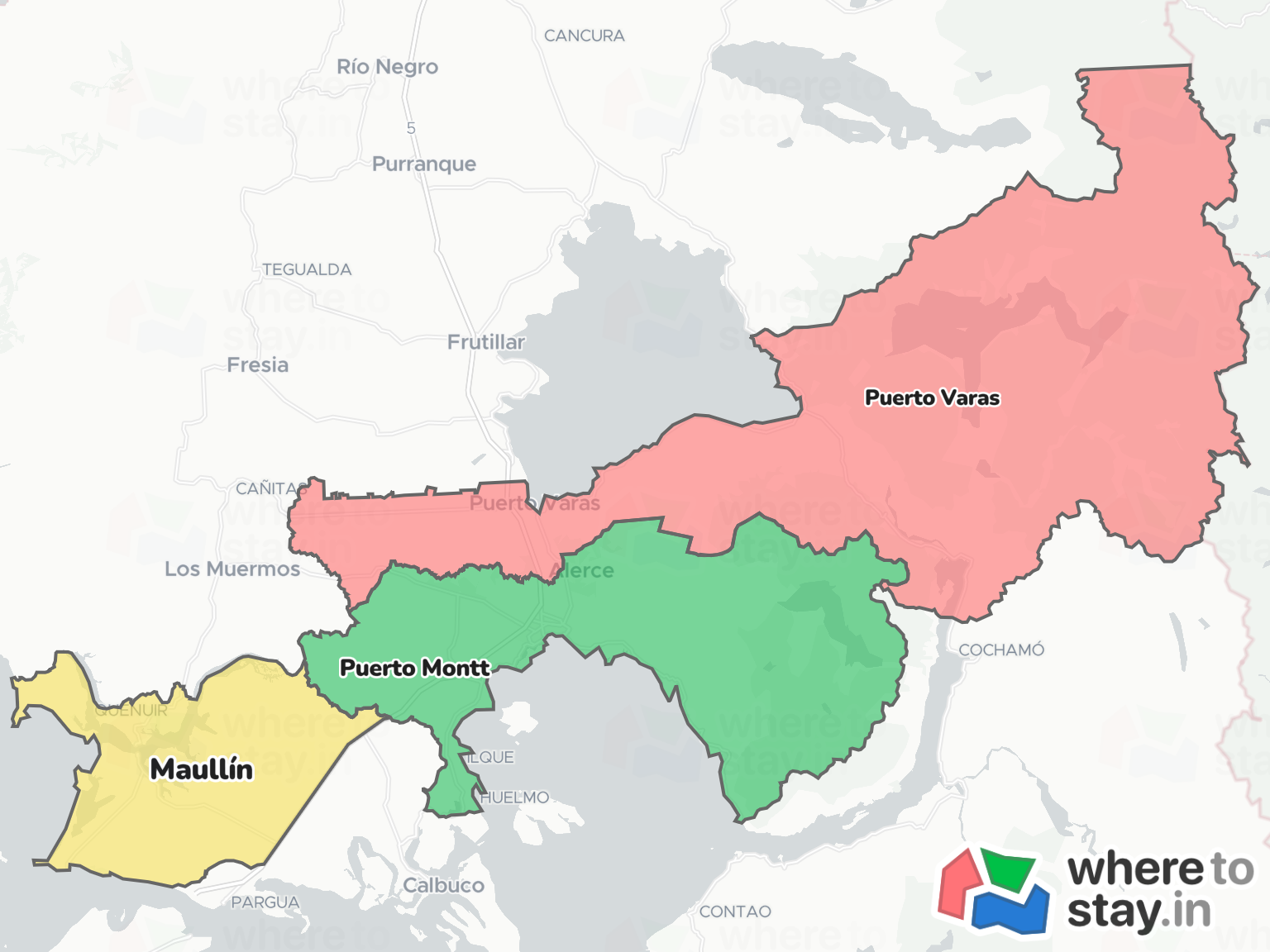 Puerto Montt Neighborhood Map