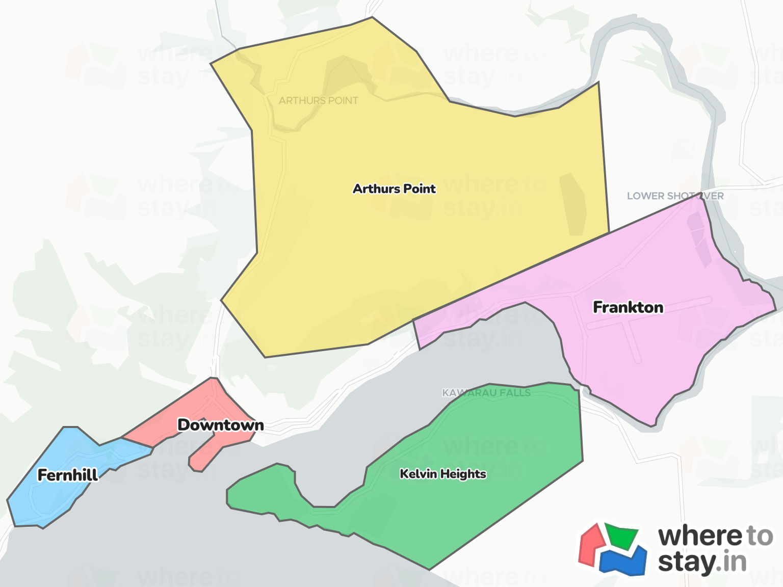 Queenstown Neighborhood Map