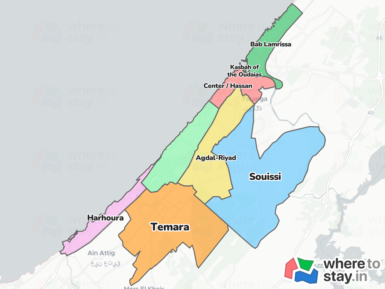 Rabat Neighborhood Map