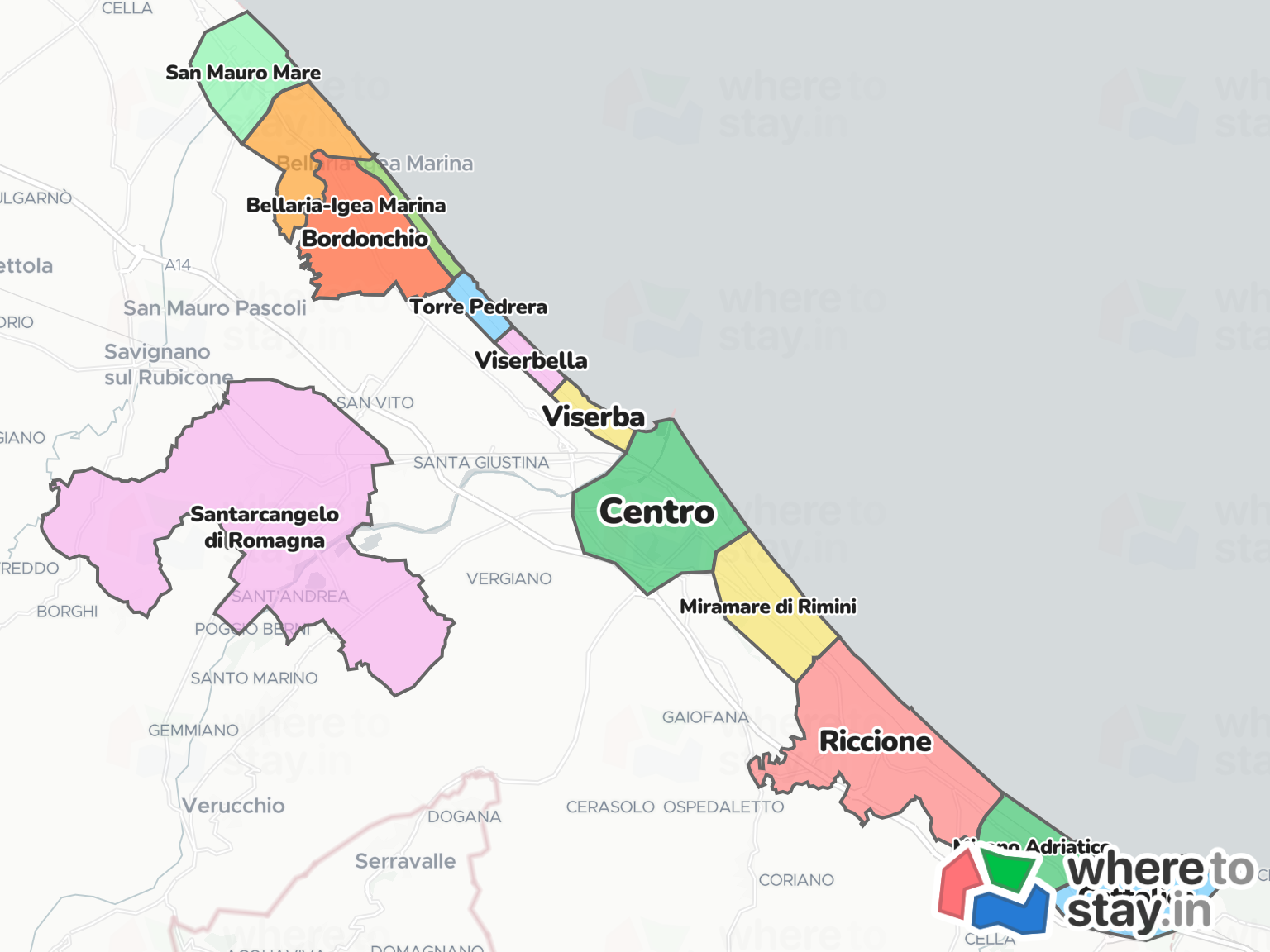 Rimini Neighborhood Map