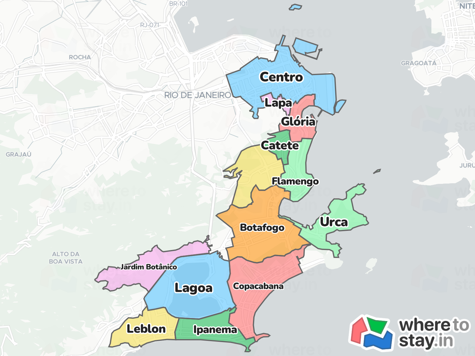 Rio de Janeiro Neighborhood Map