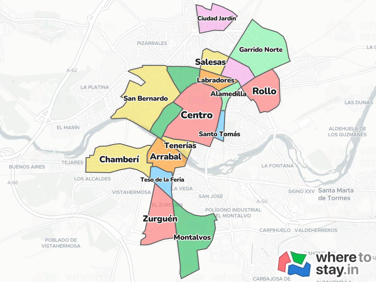 Salamanca Neighborhood Map