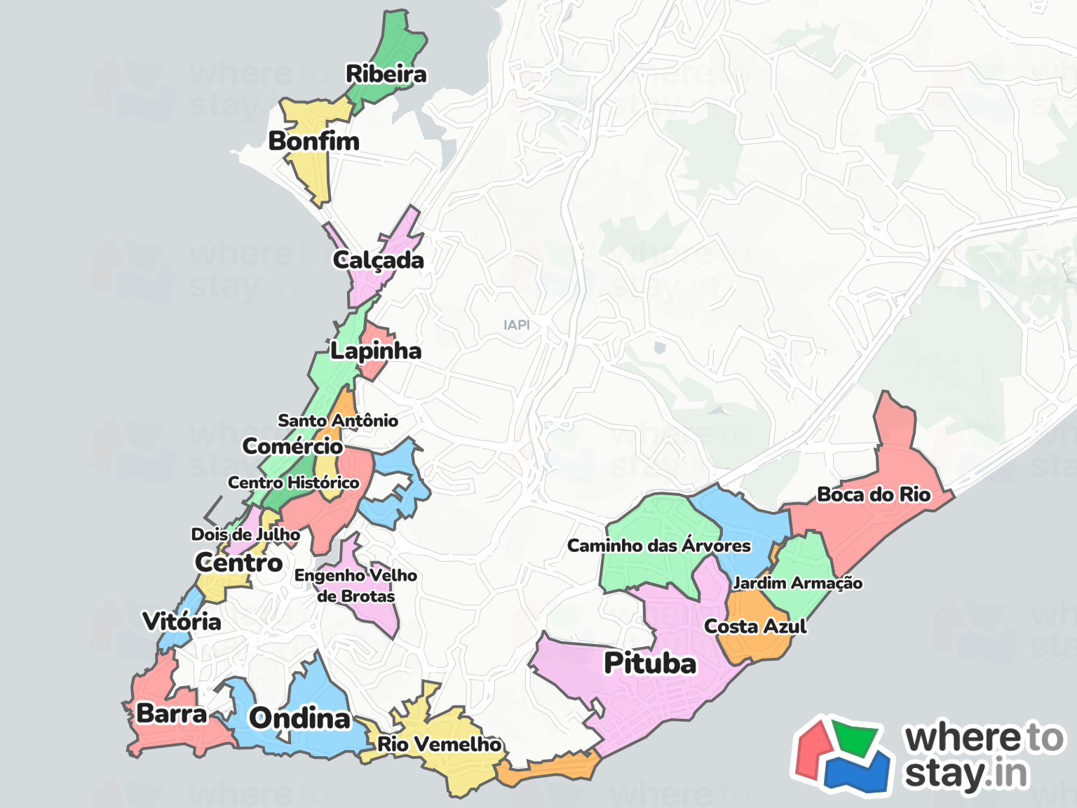 Salvador Neighborhood Map