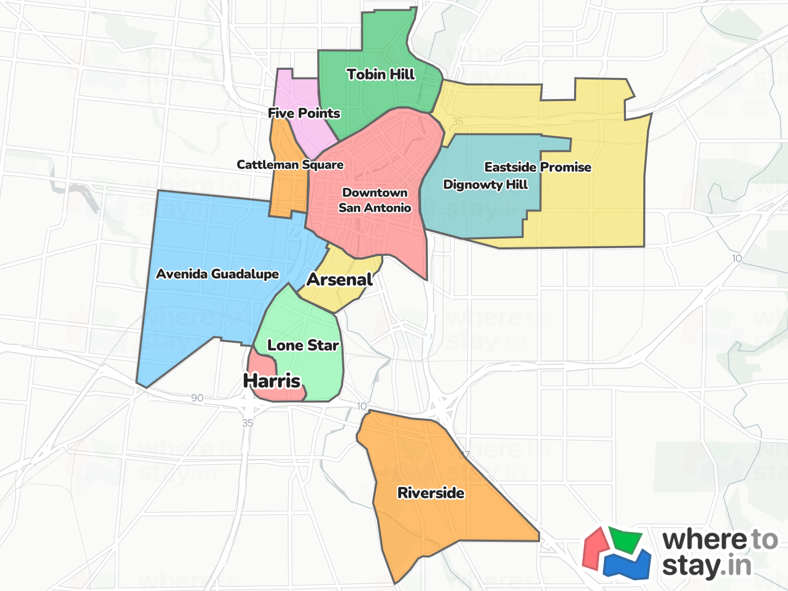 San Antonio Neighborhood Map