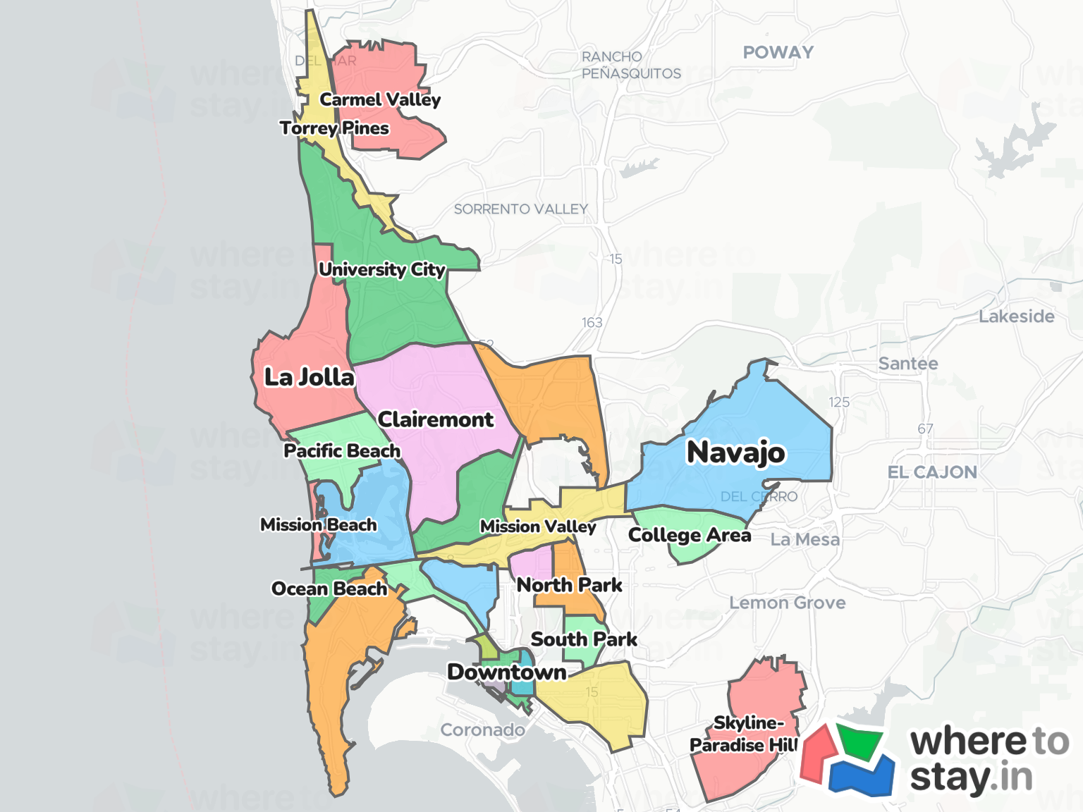 San Diego Neighborhood Map