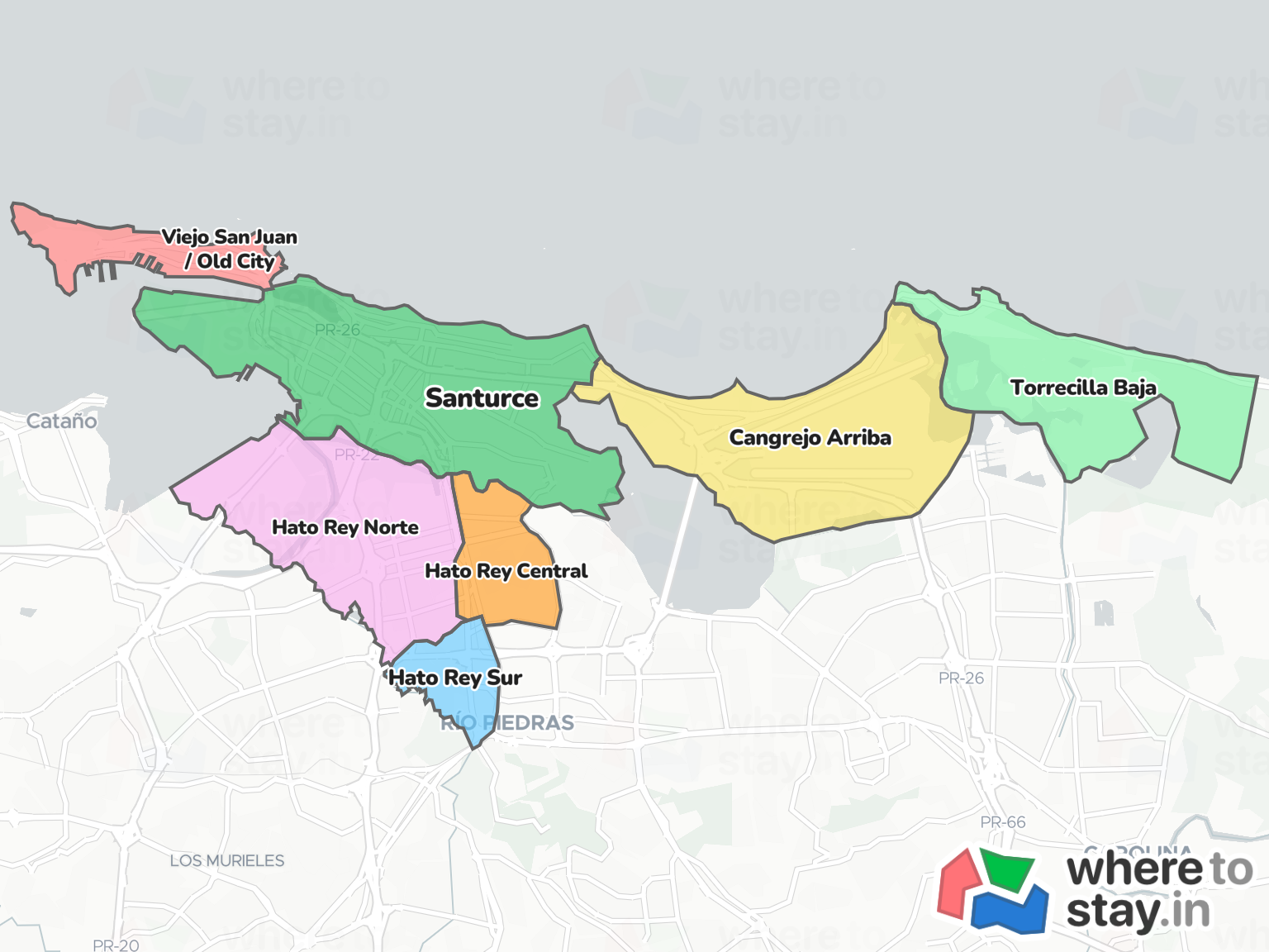 San Juan Neighborhood Map