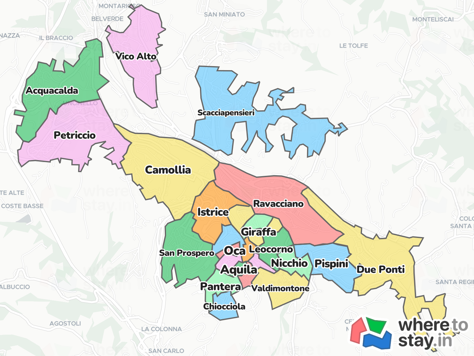 Siena Neighborhood Map