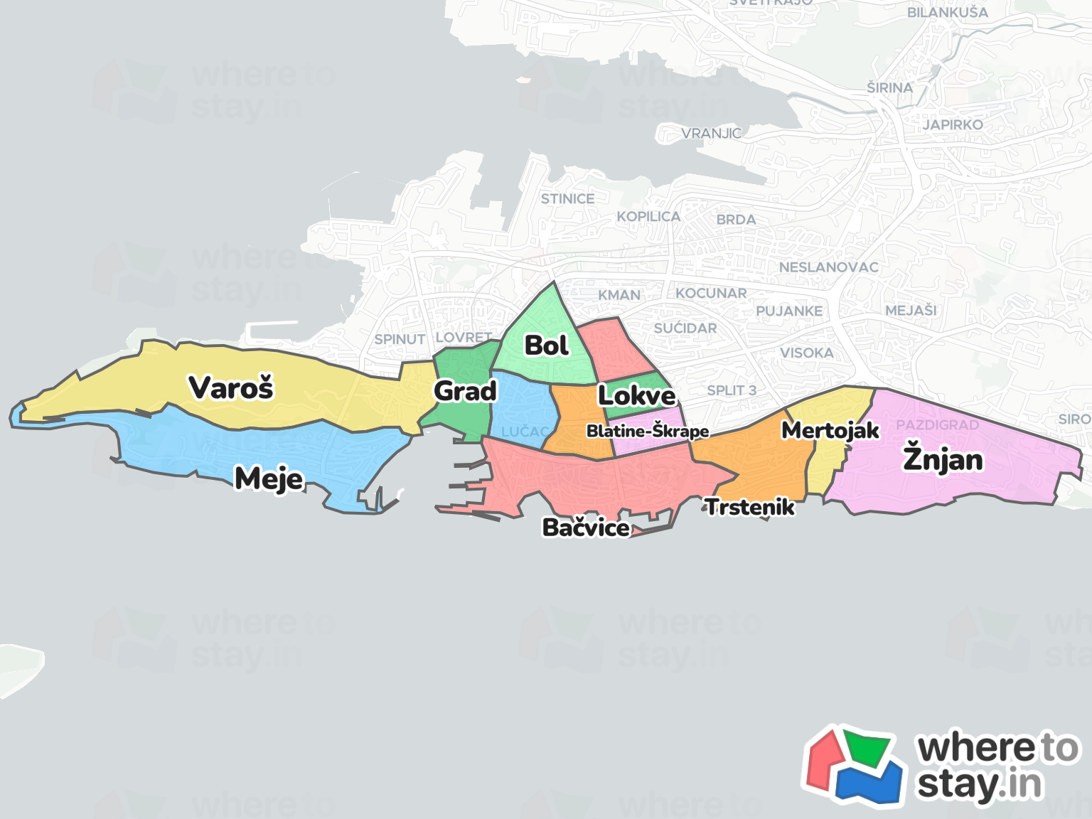 Split Neighborhood Map