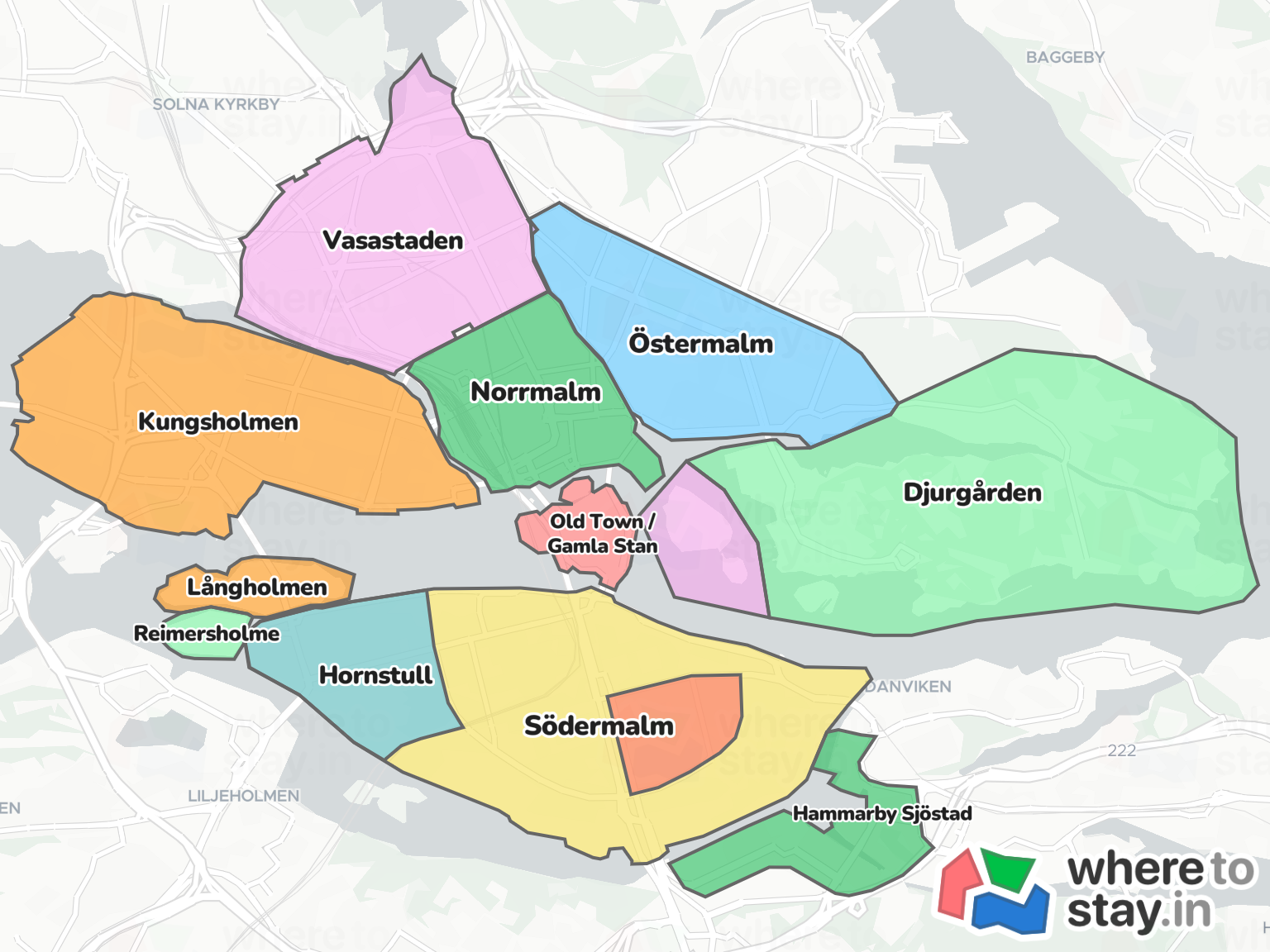 Stockholm Neighborhood Map