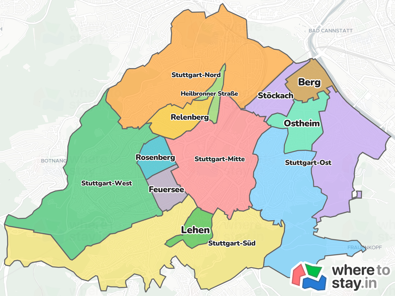 Stuttgart Neighborhood Map