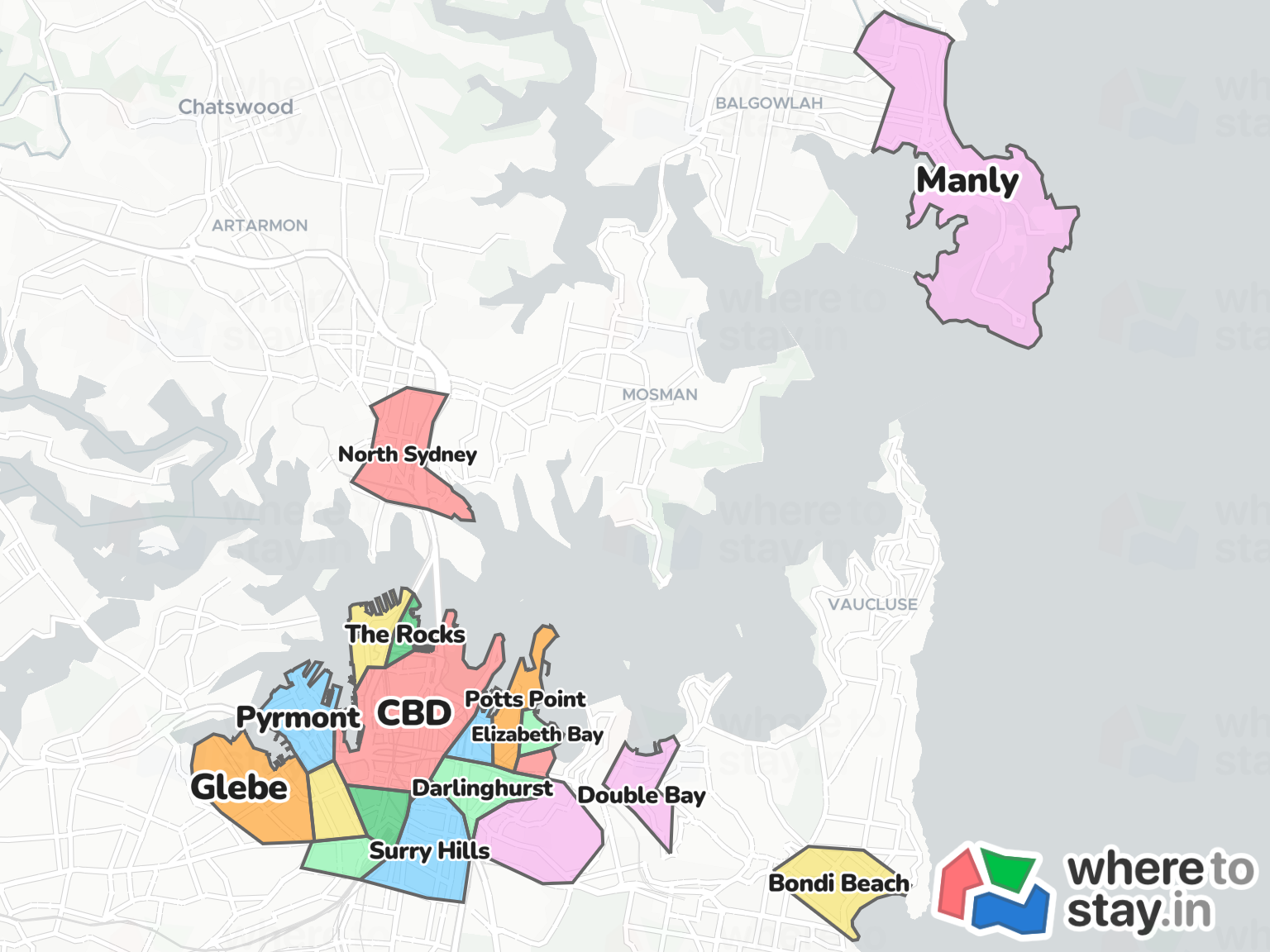 Sydney Neighborhood Map