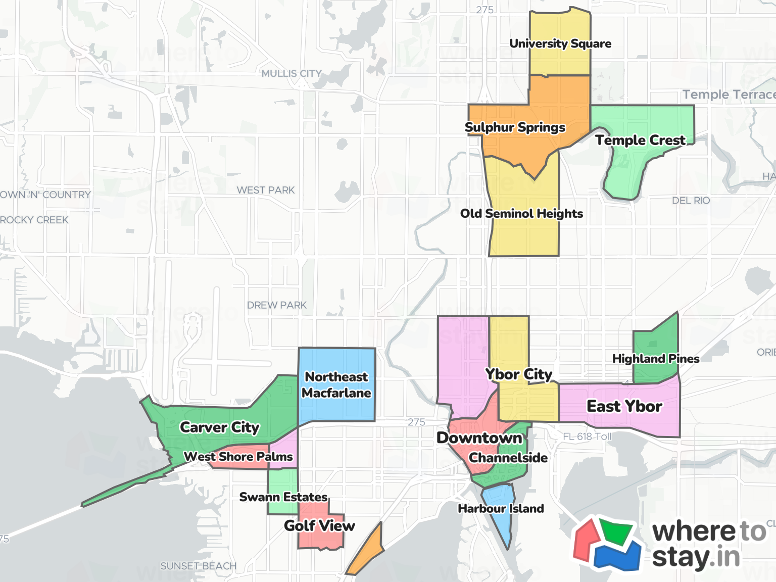 Tampa Neighborhood Map