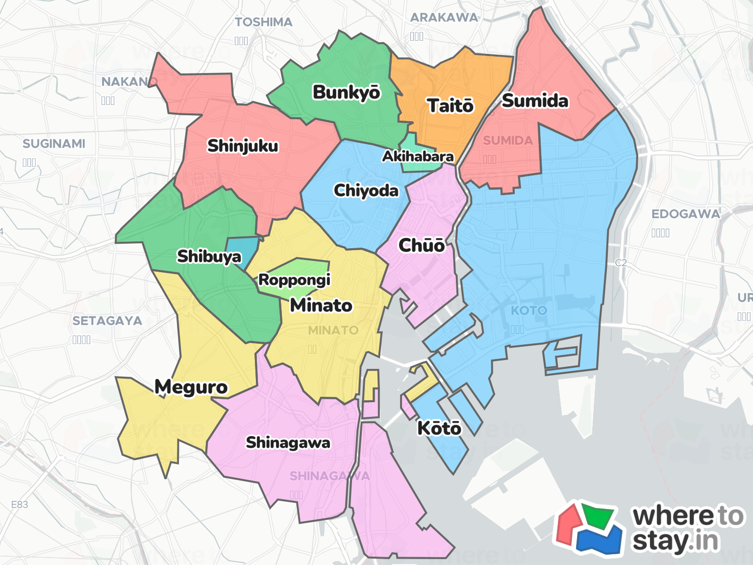 Tokyo Neighborhood Map