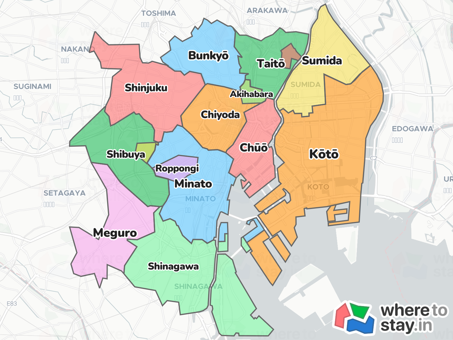 Tokyo Neighborhood Map