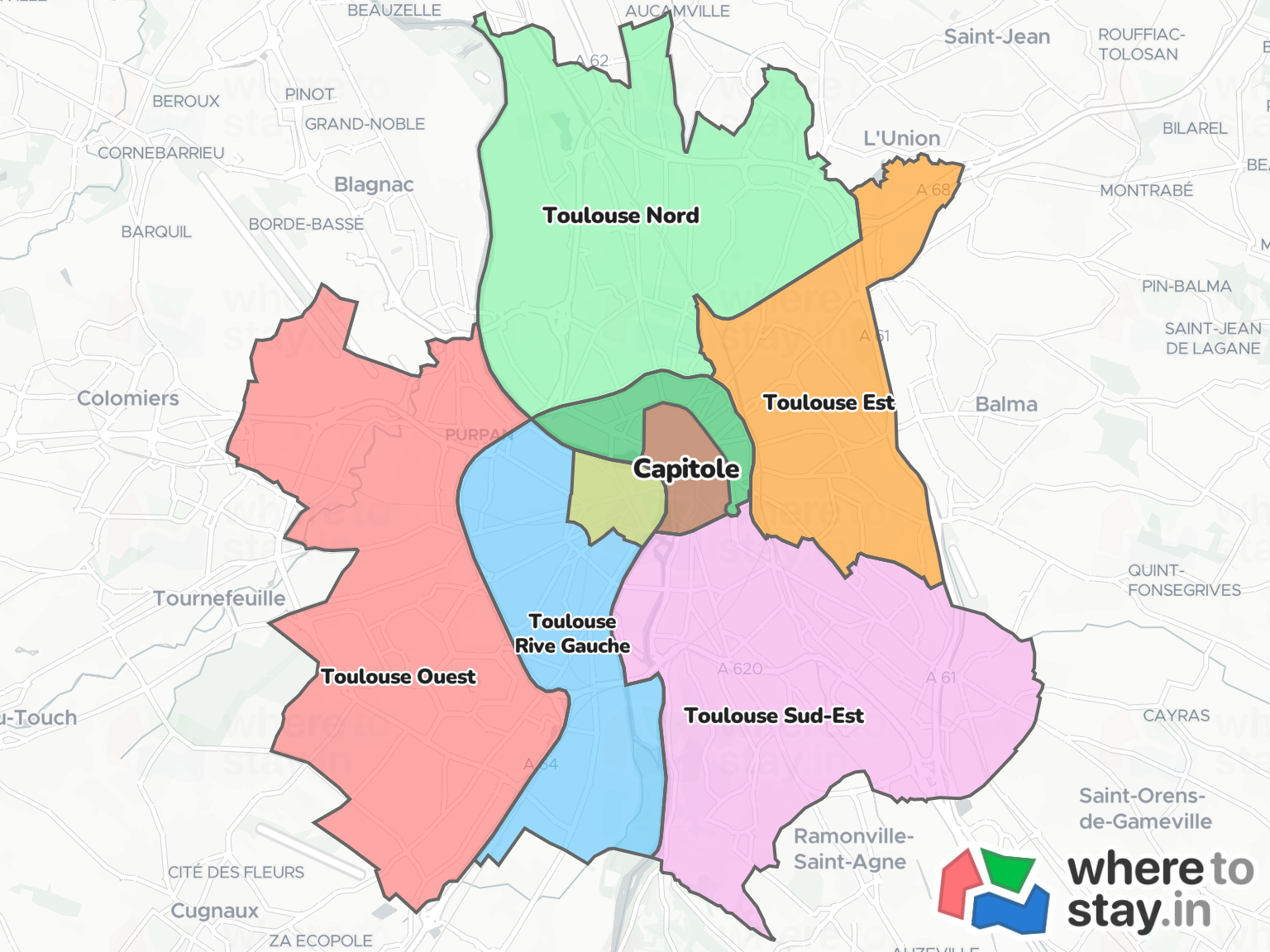 Toulouse Neighborhood Map